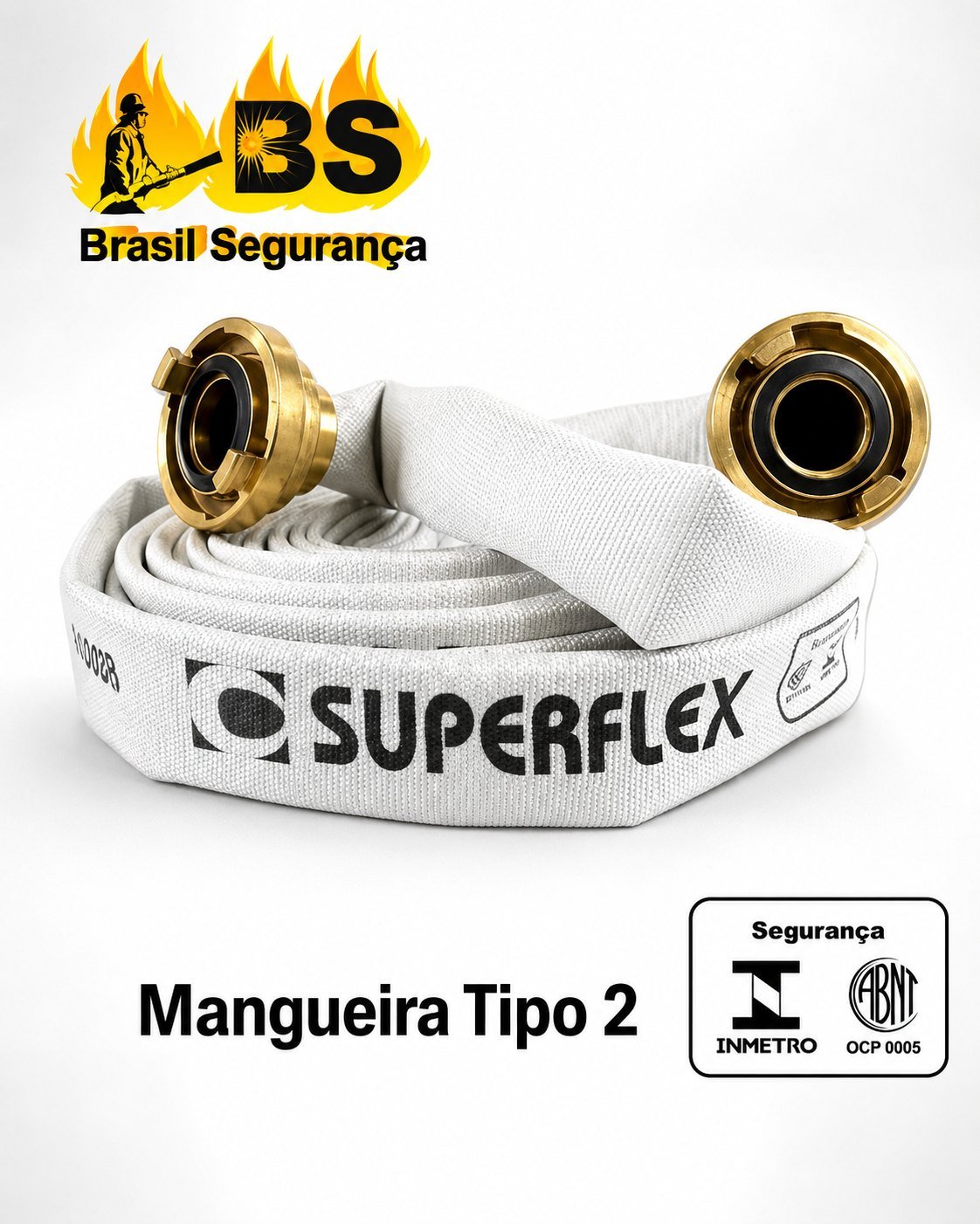 Mangueira de Incêndio Tipo 2 1 1/2 x 15m Superflex