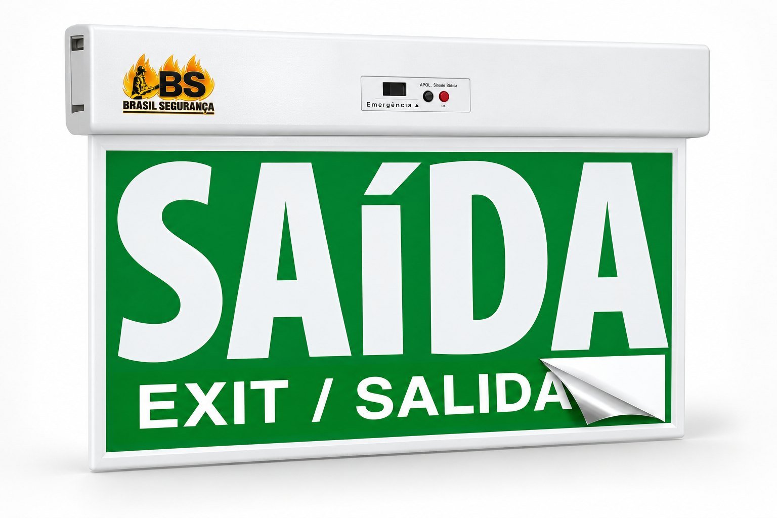 Placa de Rota de Fuga LED Autônoma para Saída de Emergência