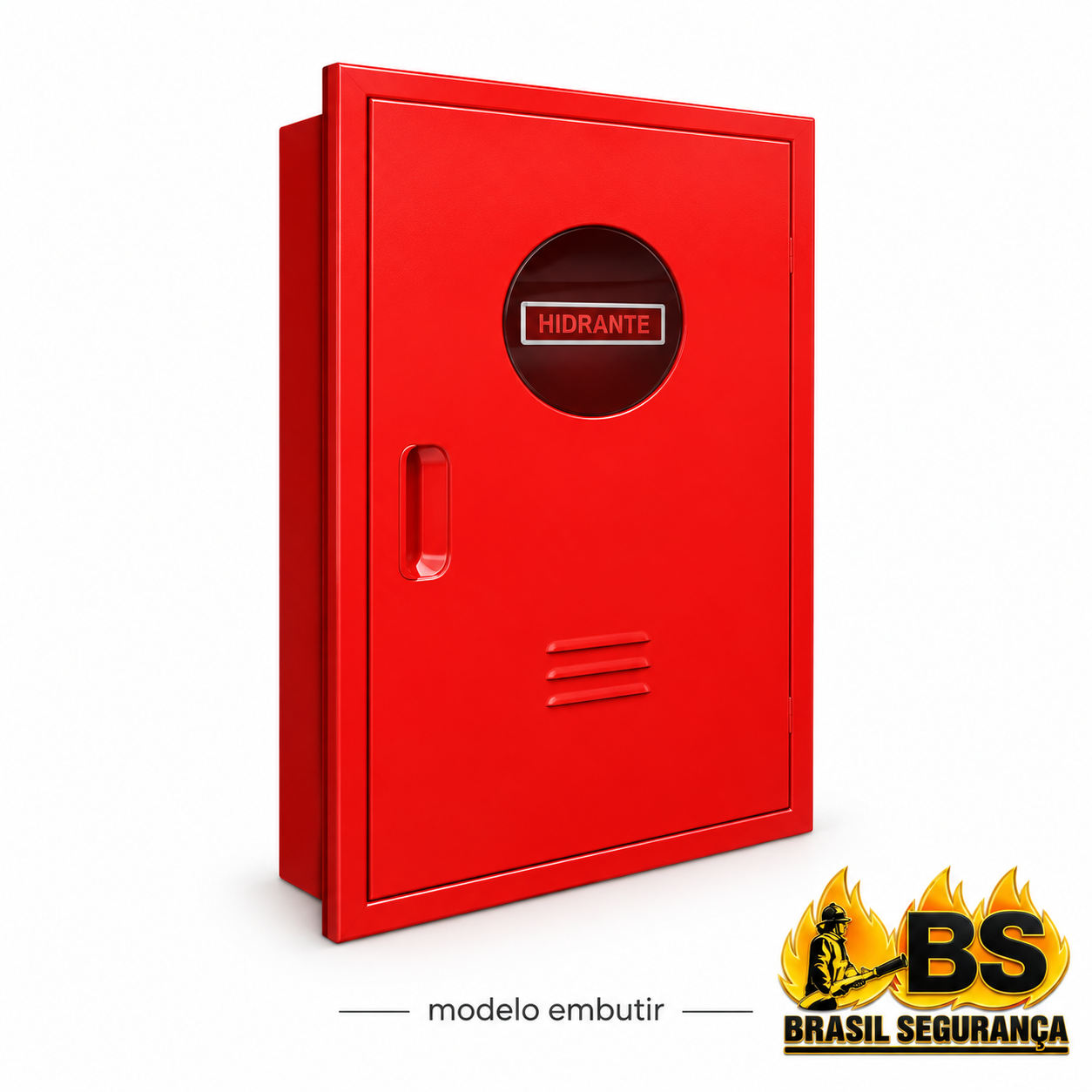 Gabinete para hidrante utilizado no acondicionamento de componentes do sistema