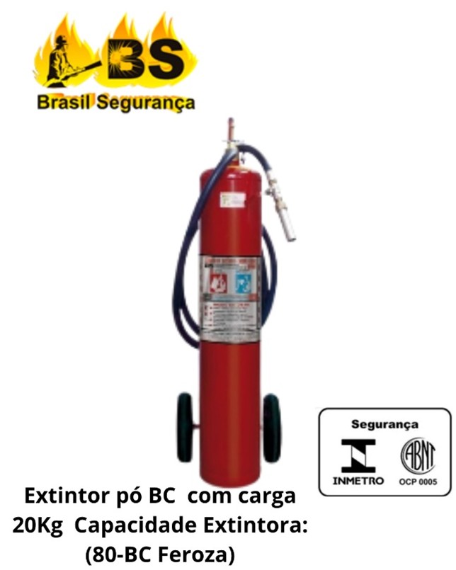 Extintor Sobre Rodas Pó BC Ferroza Extintor Sobre Rodas Pó BC Ferroza